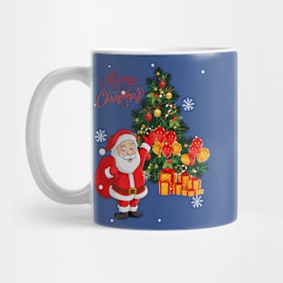 Santa Claus near the Christmas tree Mug